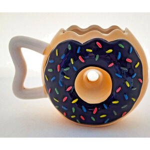 MUG-NOVELTY-Large Donut-Unique Shape-Chocolate-Sprinkles